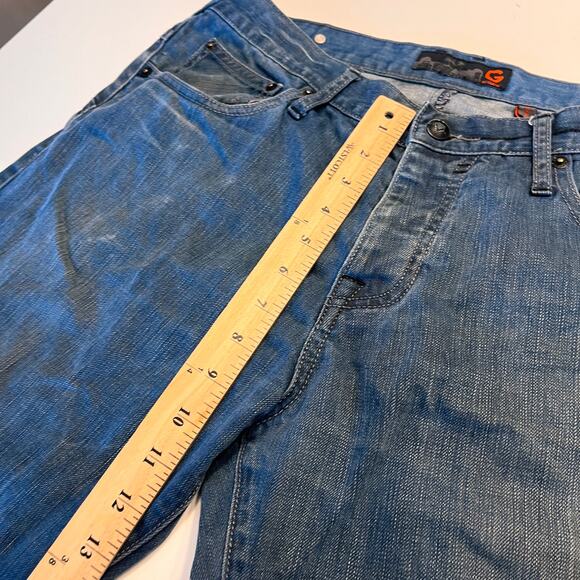 G by Guess Straight Leg Rolland Low Bootcut Jeans Size 34 - Picture 11 of 13